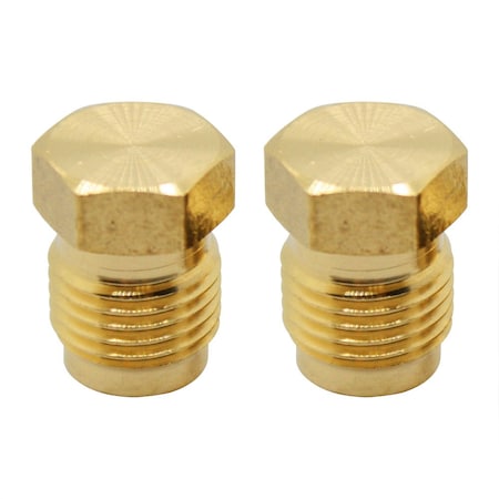 Thrifco Plumbing No. 39 5/16 Inch Brass Flare Plug 2/Pack 4401301